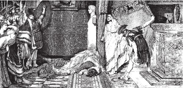 El emperador romano Calígula es asesinado por sus guardias-0